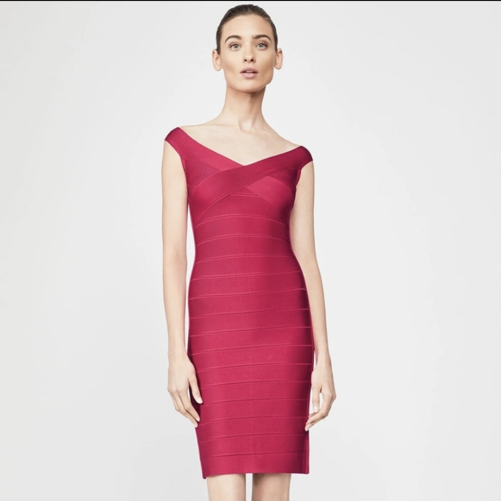 Herve Leger Icon Dress | Lipstick Red | NWT